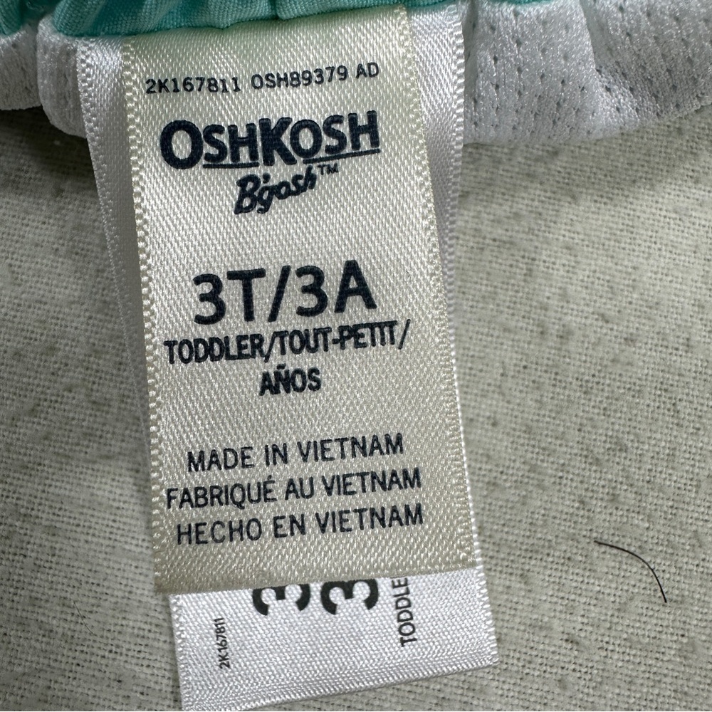 OshKosh B'gosh Blue and Green Surf Swim Trunks Sz 3T - Picture 5 of 6